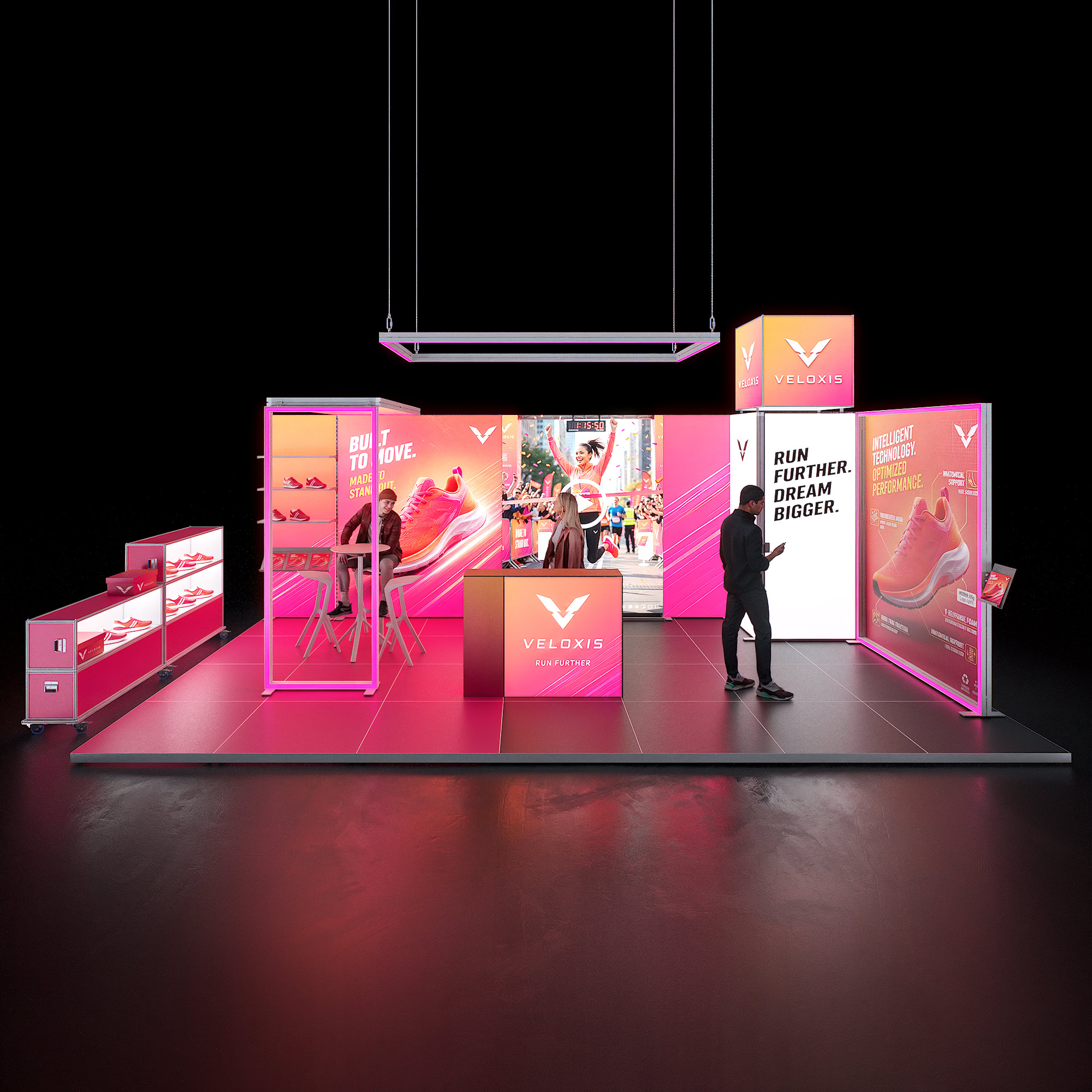 Mobiler Messestand LED - inkl. Videowall - SET 04