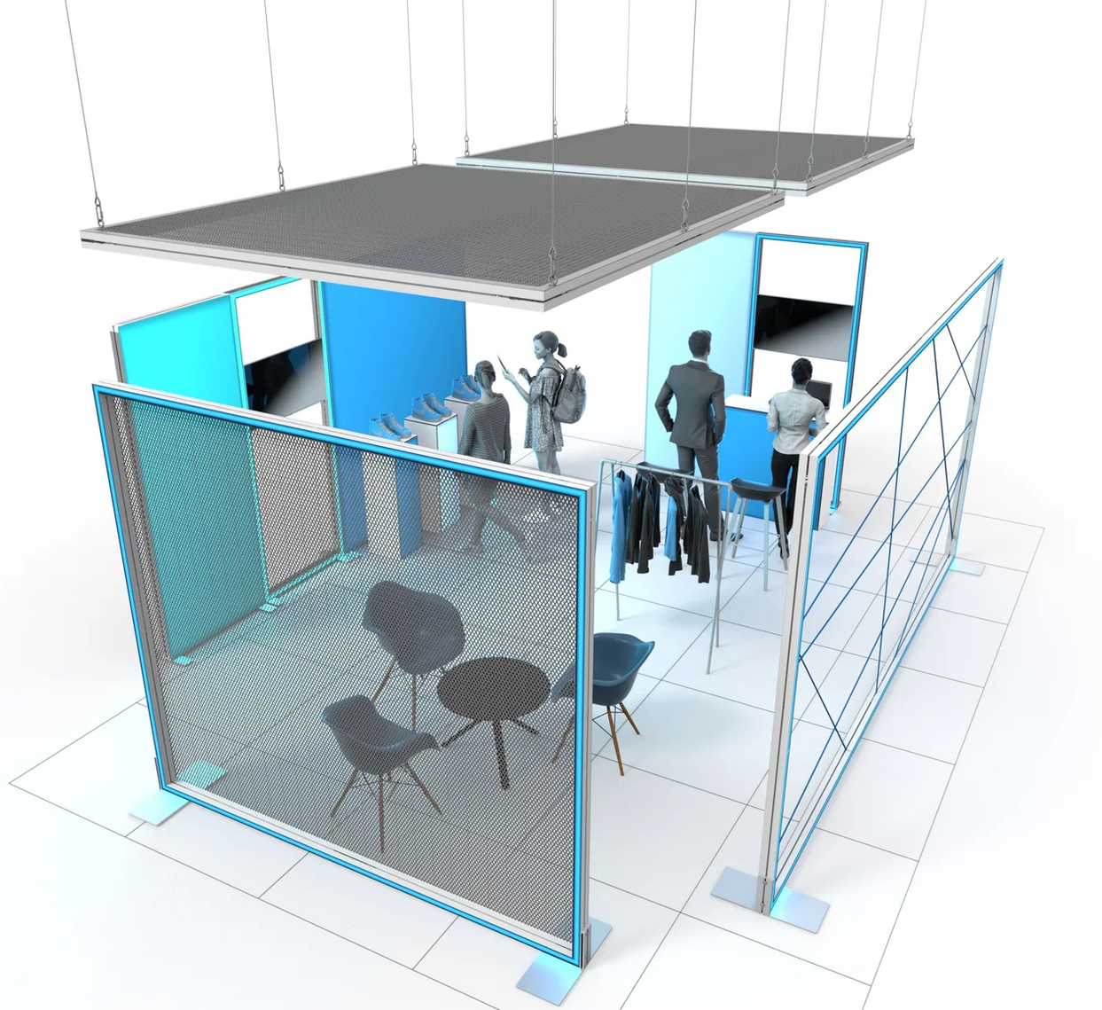 Mobiler Messestand LED - Set Jan - MODULAP ONE