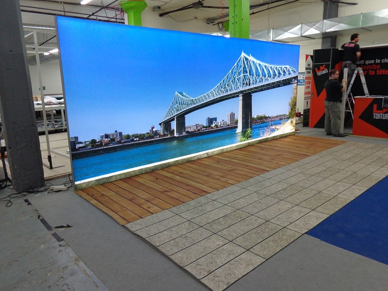 Messewand LED Highlight - B 200 x H 200 cm