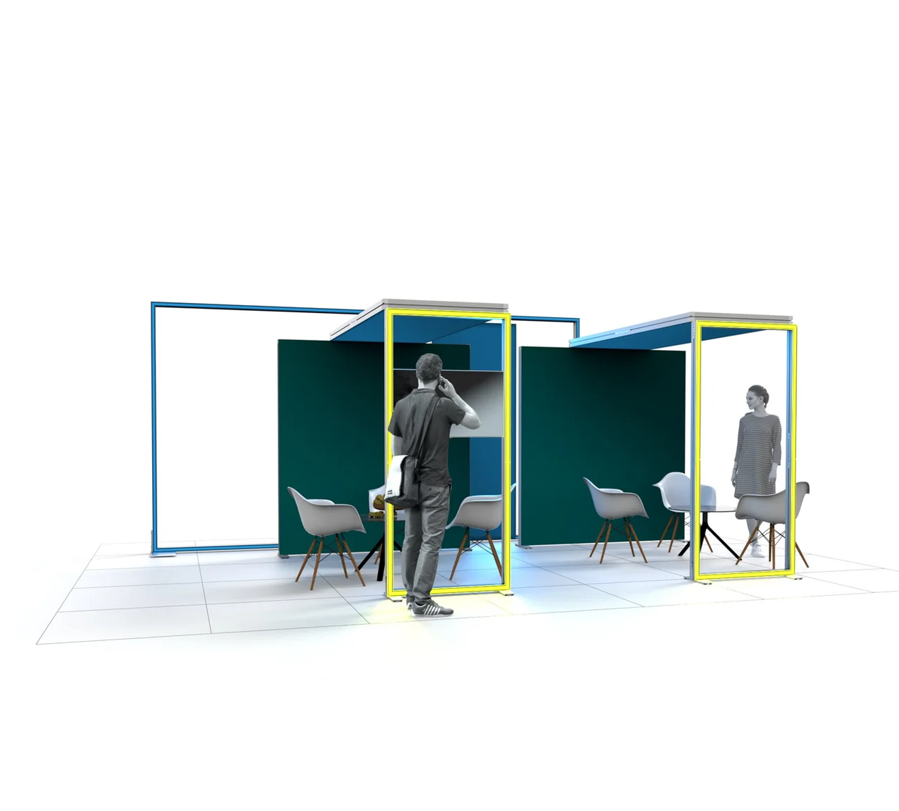 Mobiler Messestand LED - Set Lara - MODULAP ONE