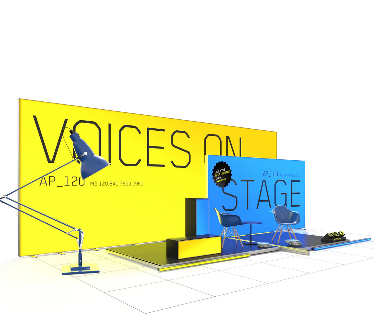 LED Messestand - Set Aria - MODULAP NEXT