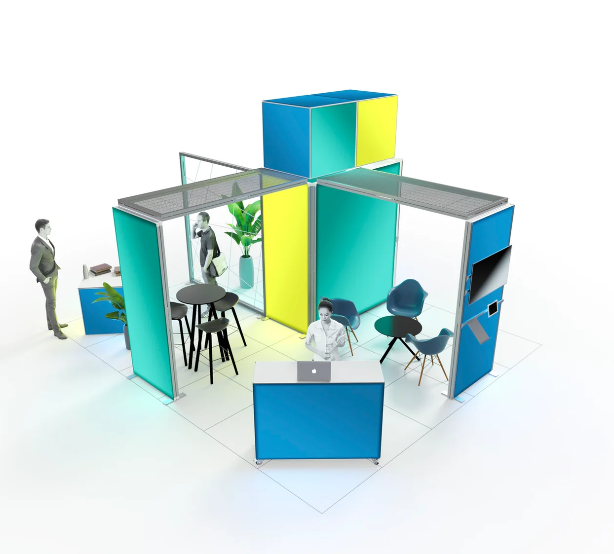 Mobiler Messestand LED - Set Leonie - MODULAP ONE