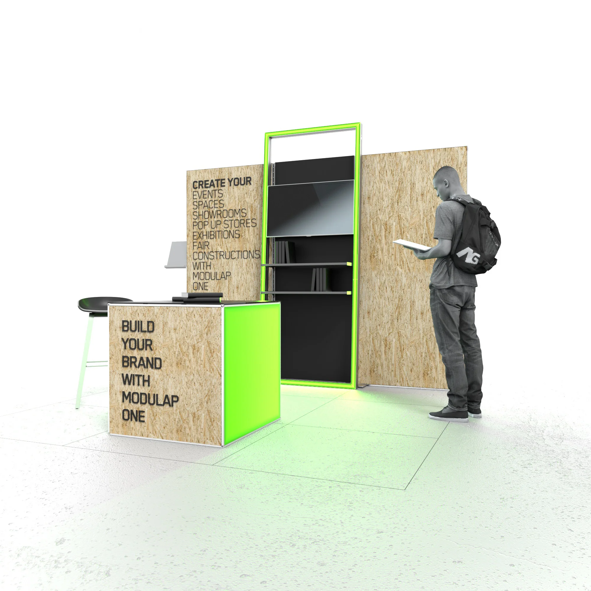 LED Messestand - Set Lea- MODULAP ONE