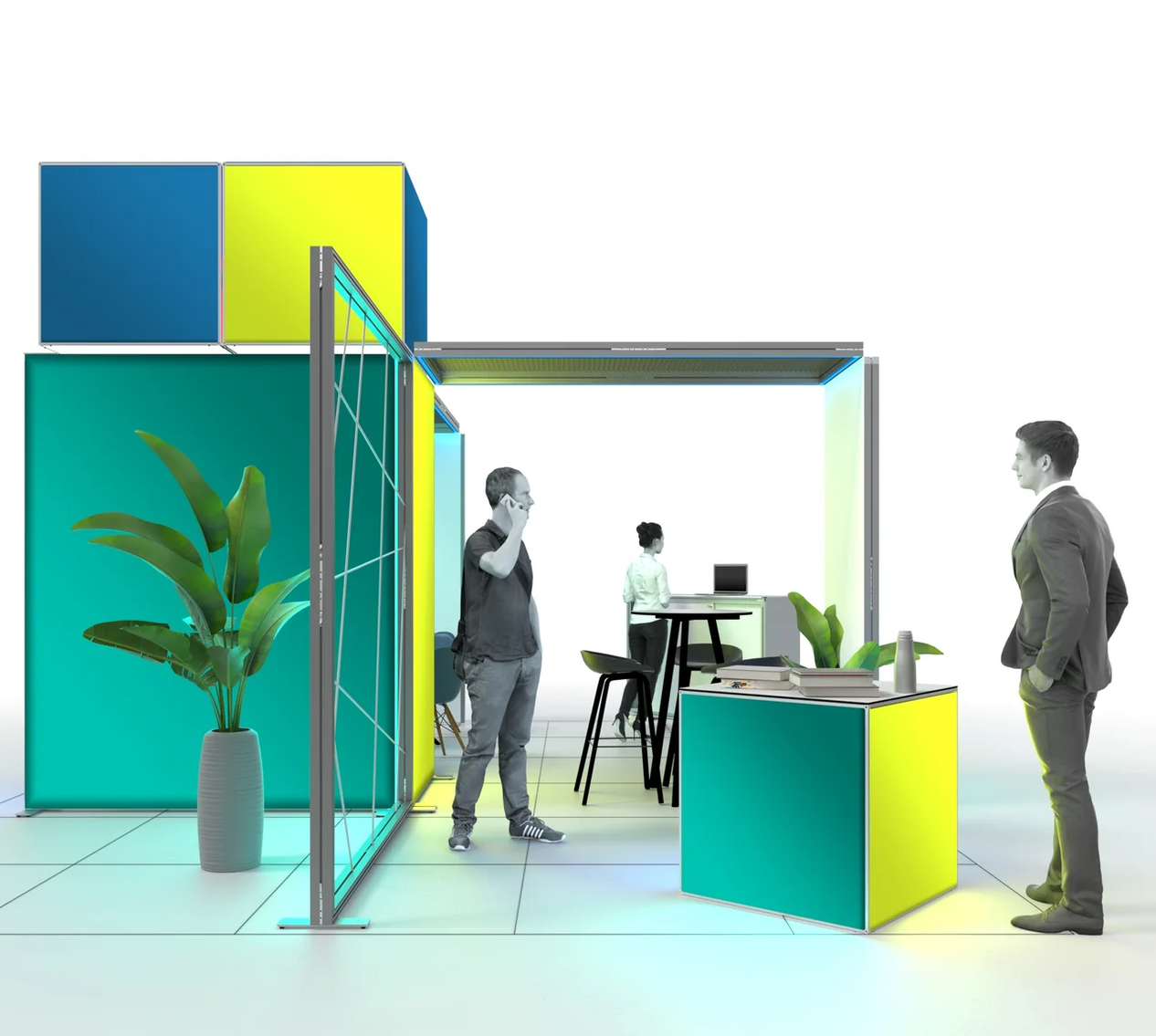 Mobiler Messestand LED - Set Leonie - MODULAP ONE