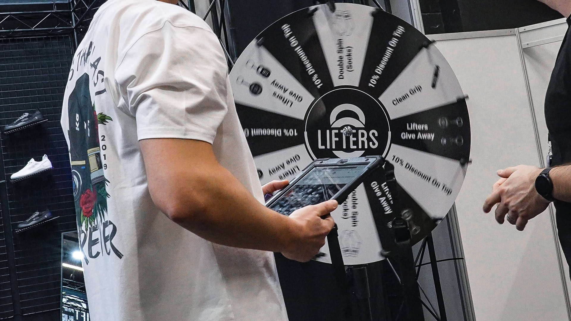 Drehrad Gewinnspiel auf Messe