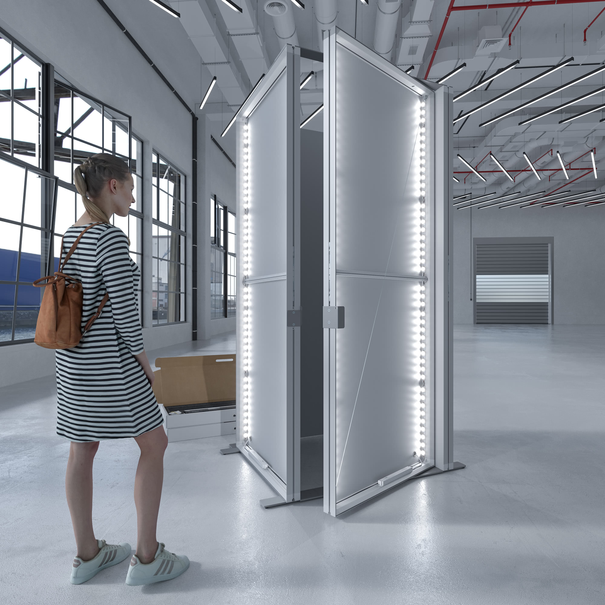 Tür für LED Kabine  -  B 98 x H 244 cm - MODULAP ONE