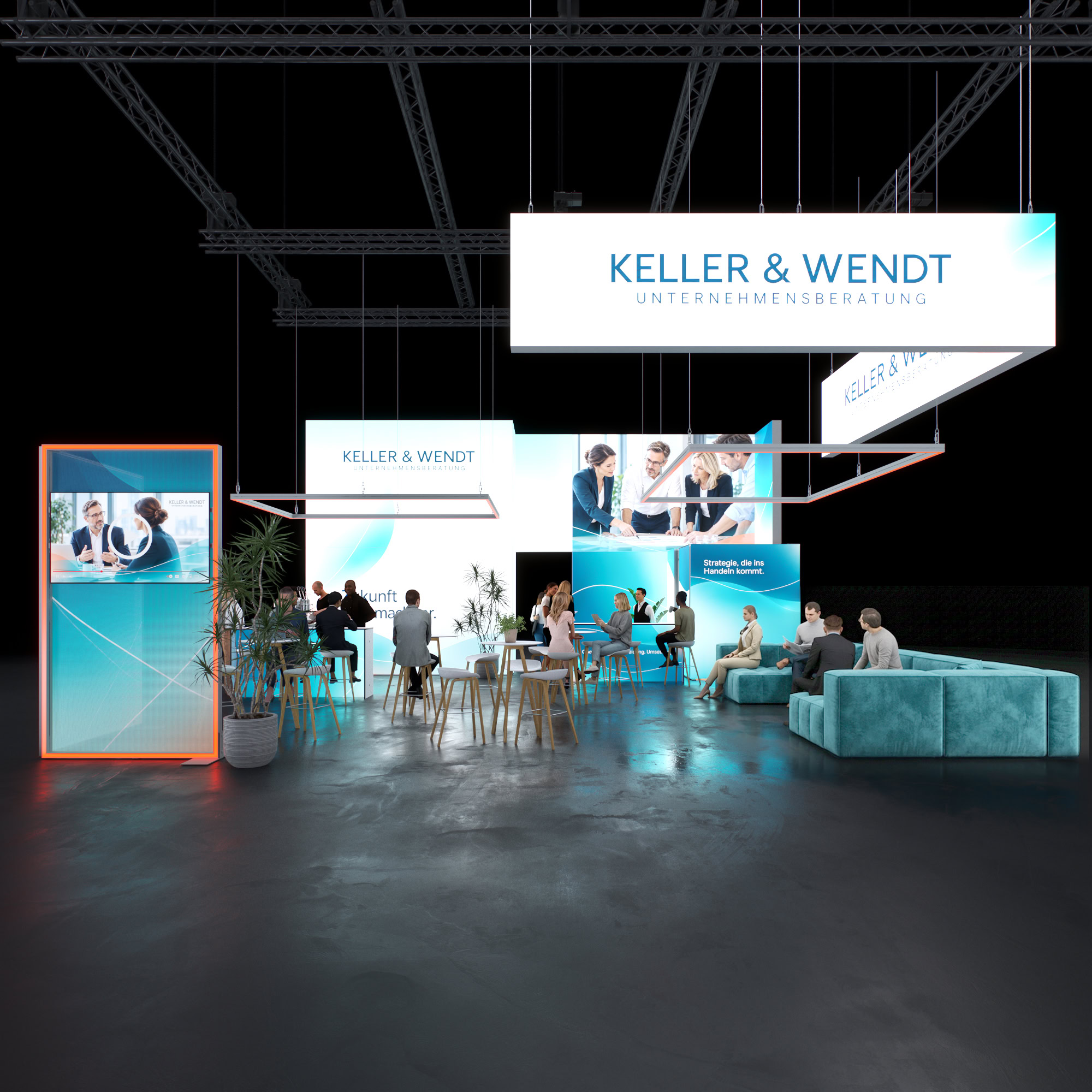 Mobiler Messestand LED - Set 09 - Modulap BIG ONE