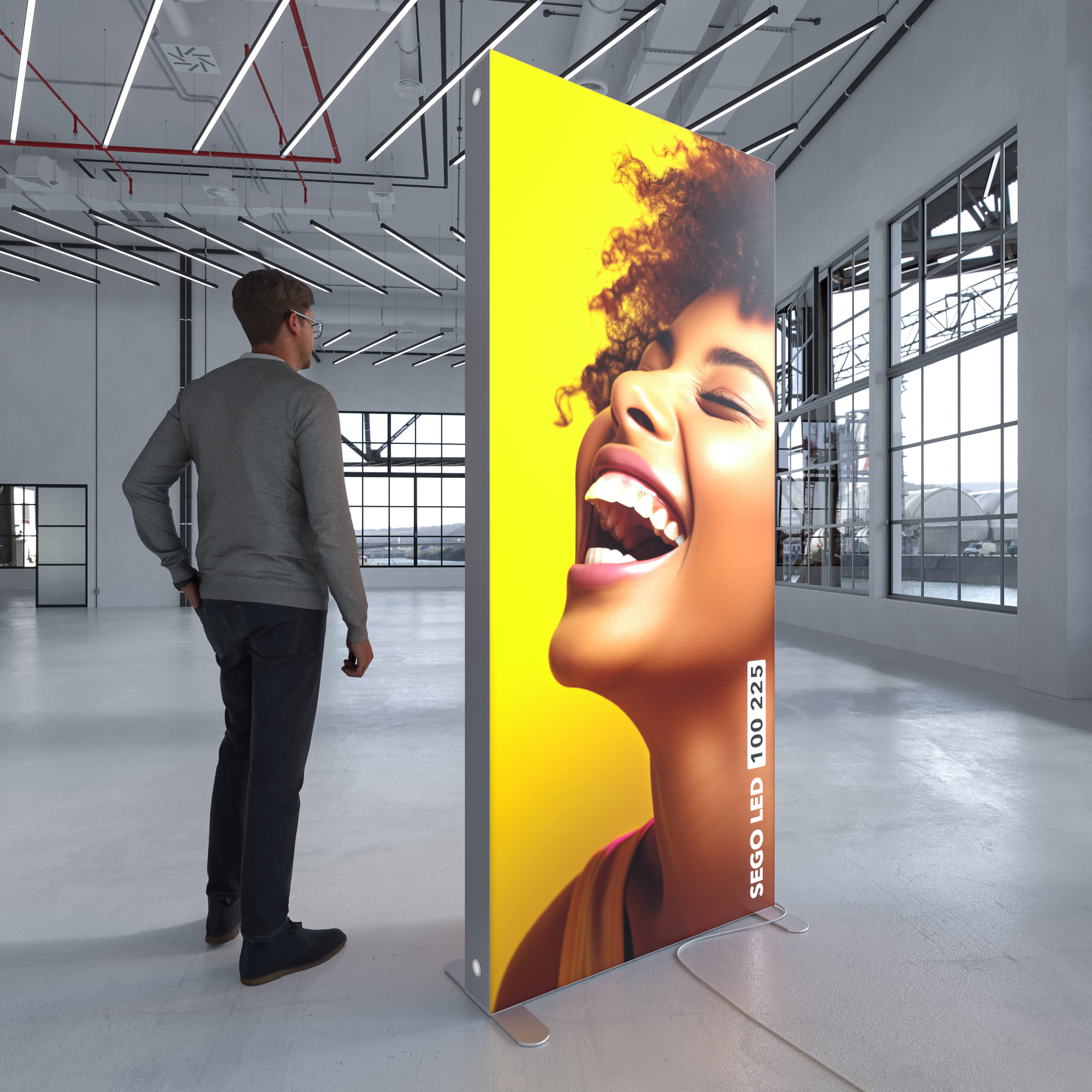 LED Messewand Highlight SEGO – B 100 x H 225 cm