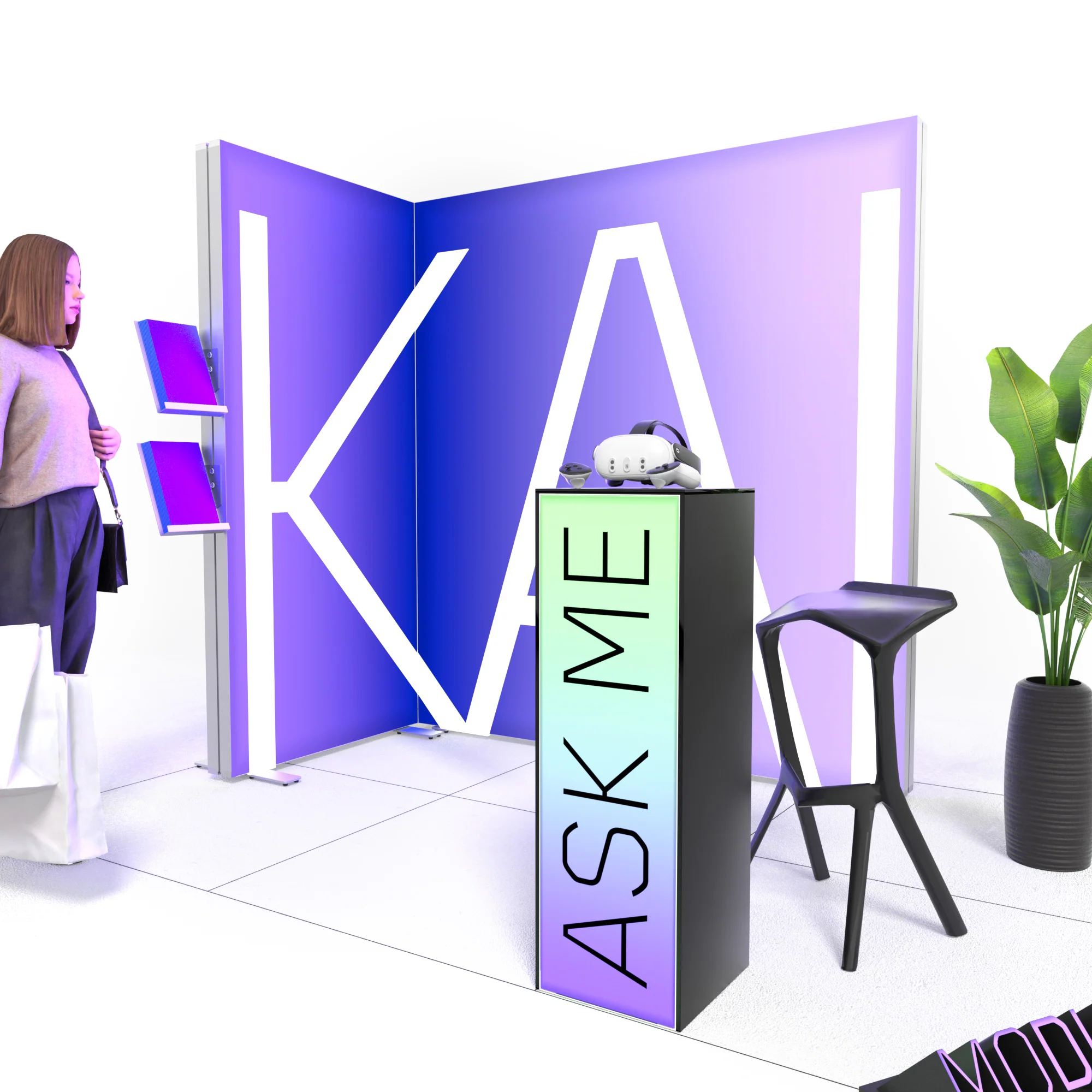 Mobiler Messestand LED - Set Kai - MODULAP NEXT AP120N