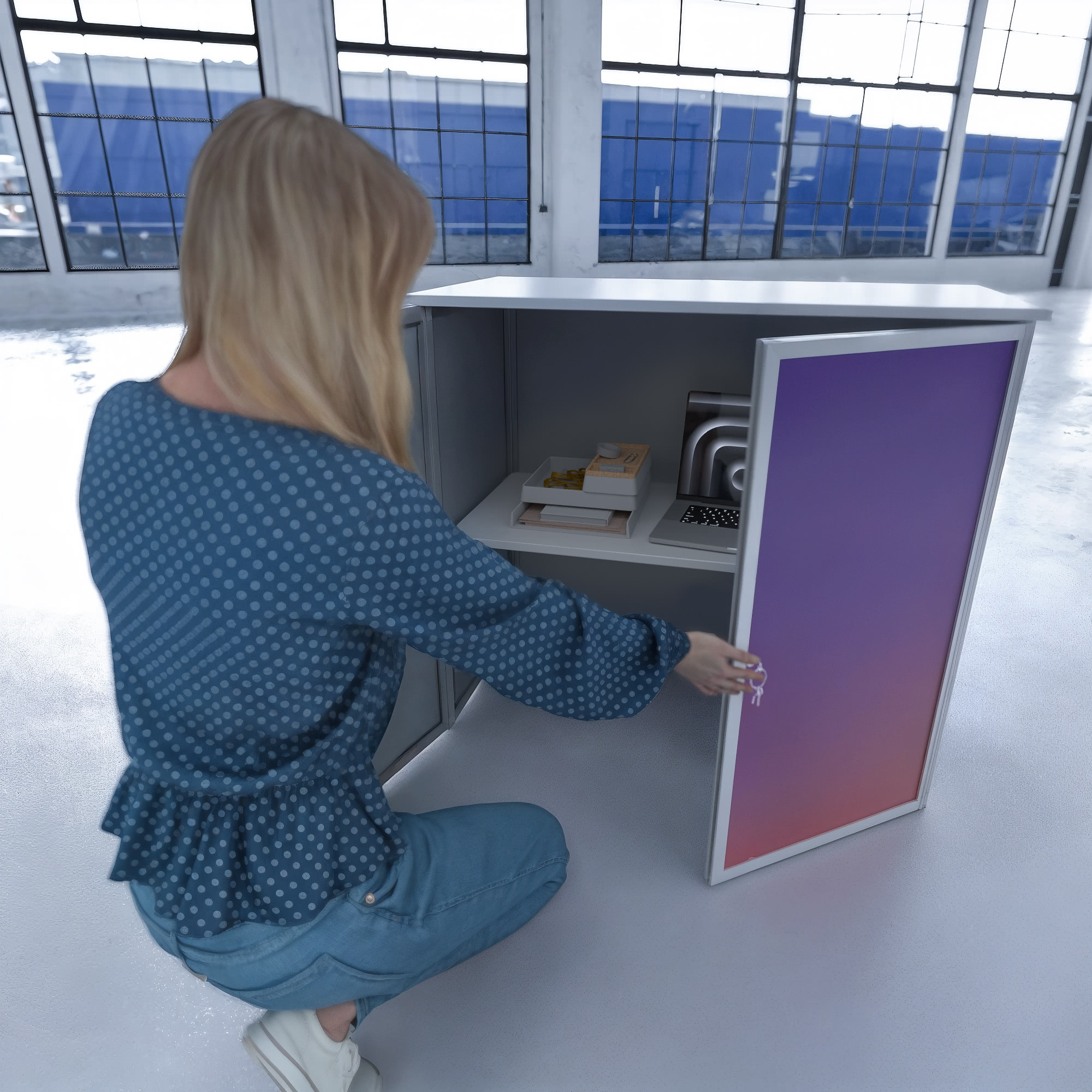 titanline-theke-abschliessbare-tuer