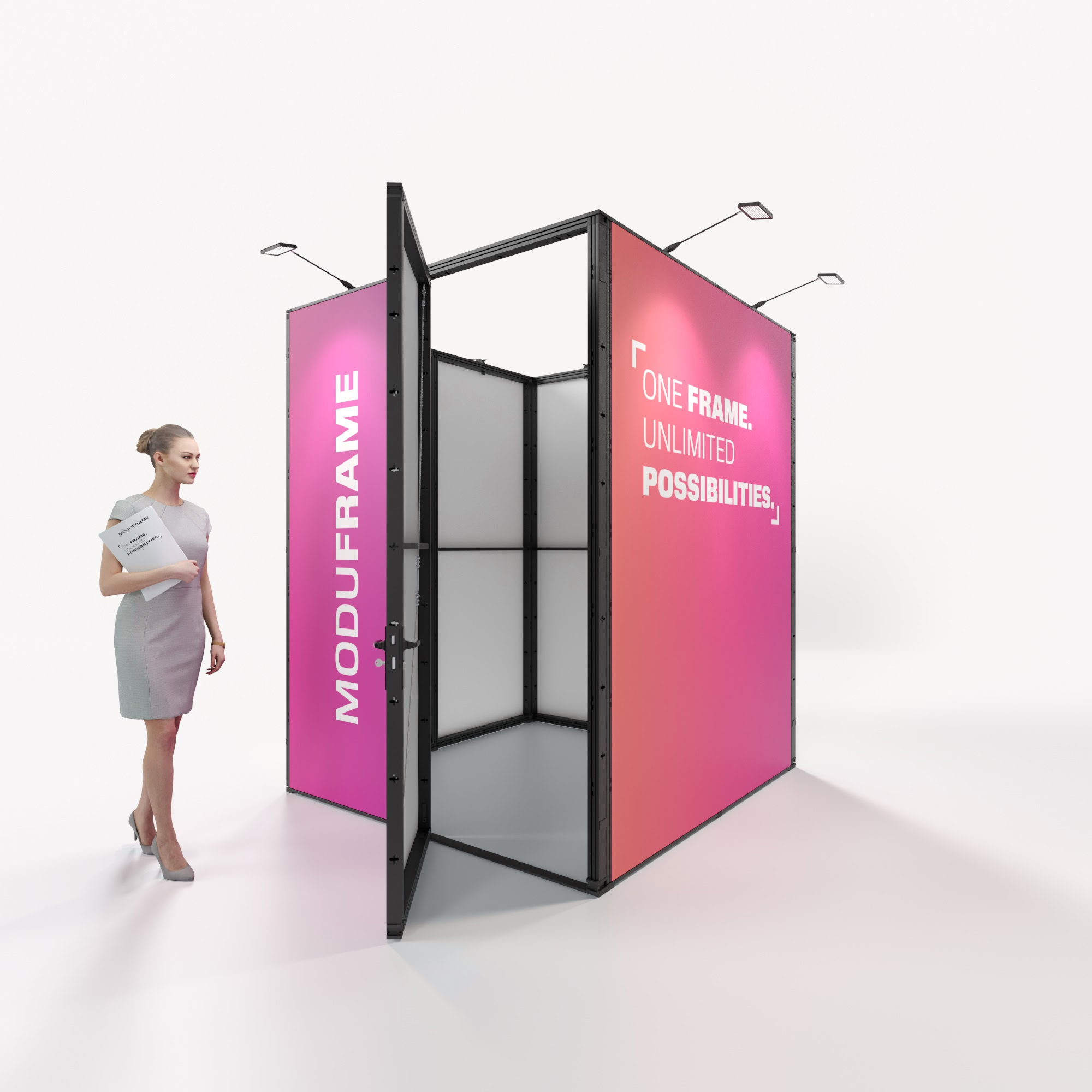Messewand Moduframe Kabine B 200 x H 250 x T 200 cm