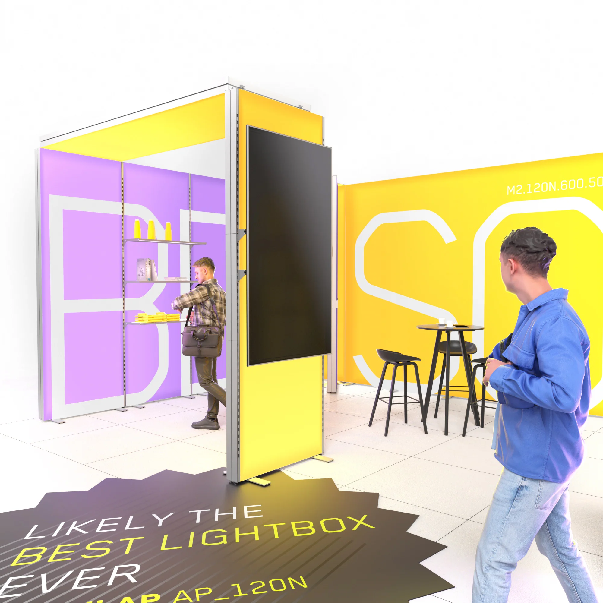 Mobiler Messestand LED - Set Benson - MODULAP NEXT AP120N