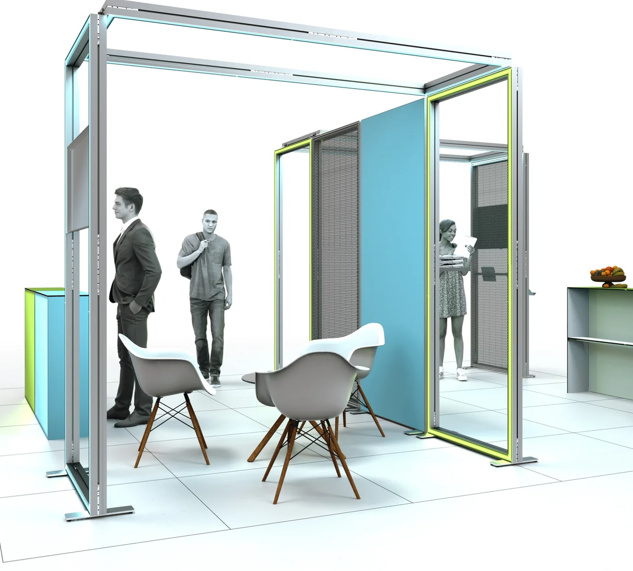 Mobiler Messestand LED - Set Lena - MODULAP ONE