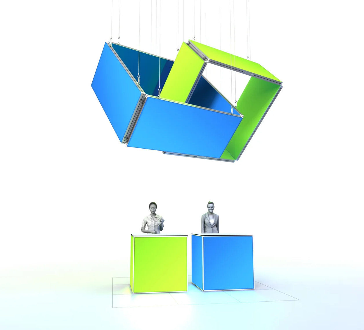 Mobiler Messestand LED - Set Anna - MODULAP ONE