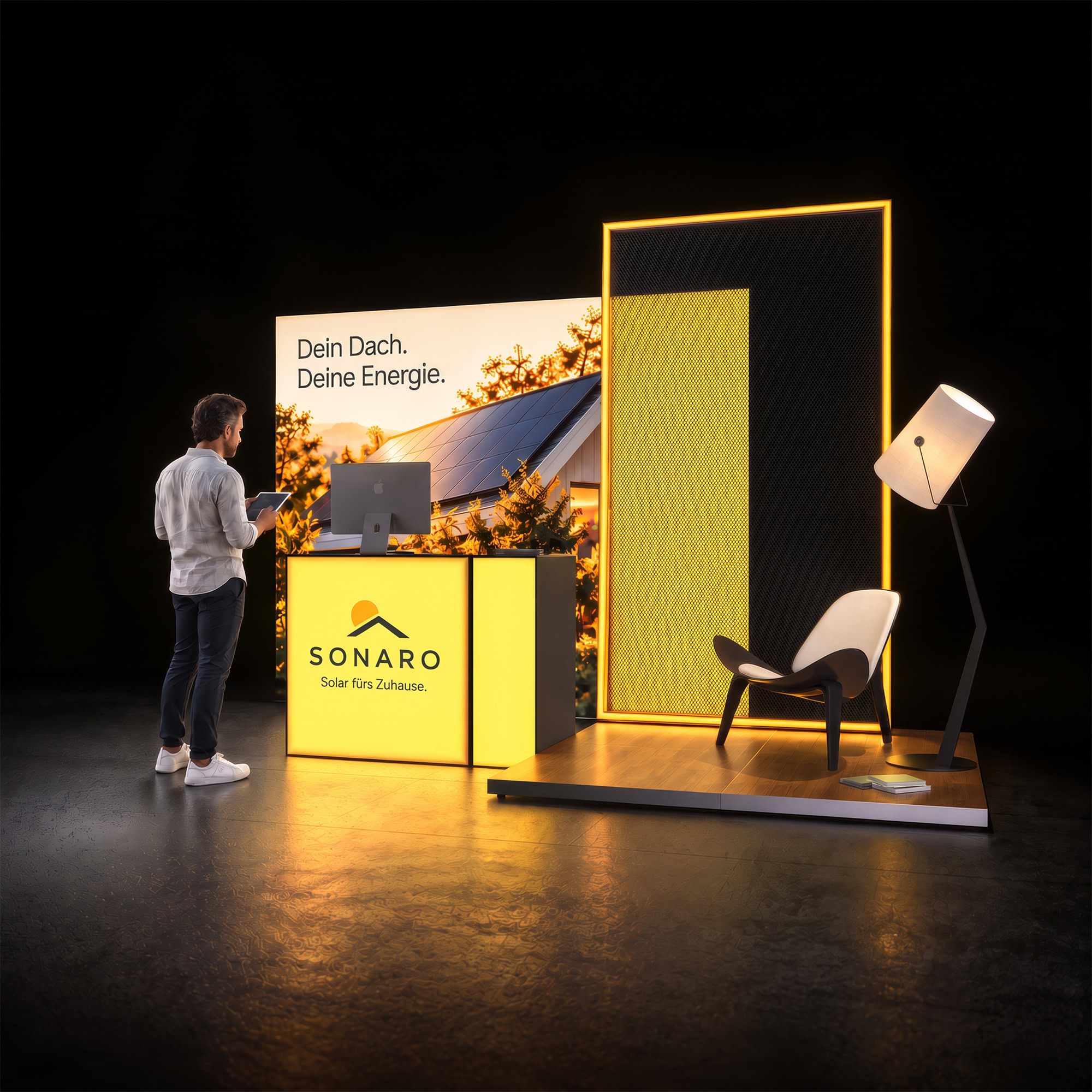 Mobiler Messestand LED - Set Ebby - MODULAP ONE