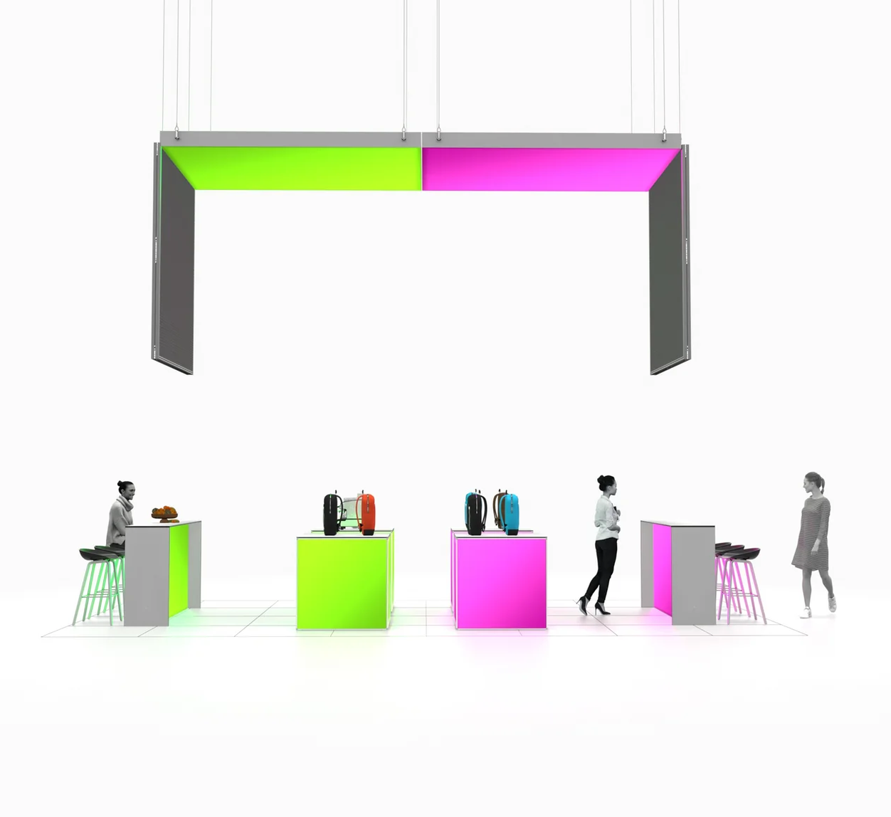 Mobiler Messestand LED - Set Antonia - MODULAP BIG ONE