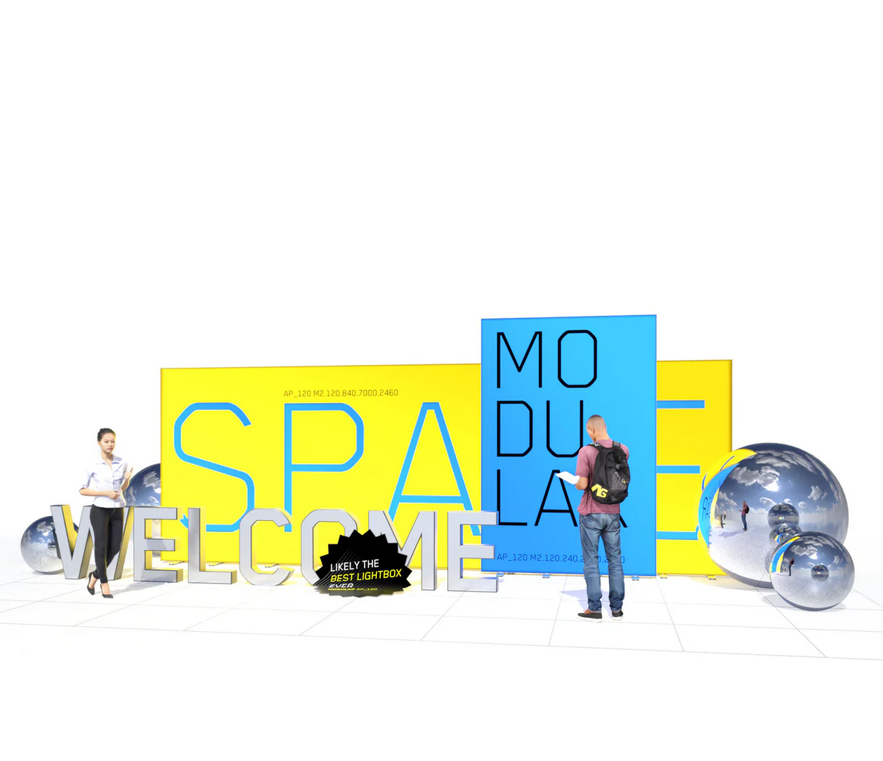 LED Messestand - Set Maya - MODULAP NEXT