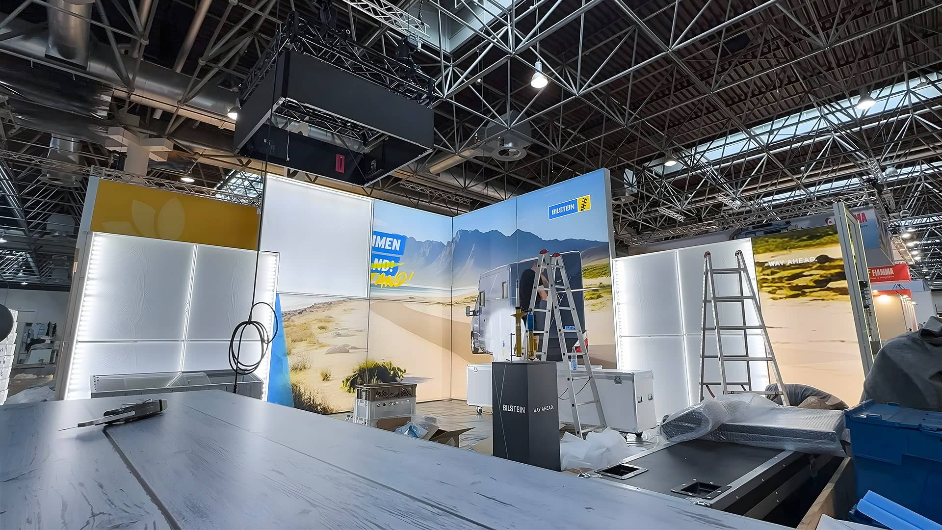 LED Messestand Aufbau